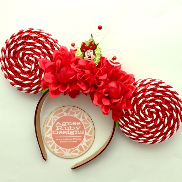 Very Merry Minnie Holiday Mouse Ears Disney Epcot - Picture 2 of 3